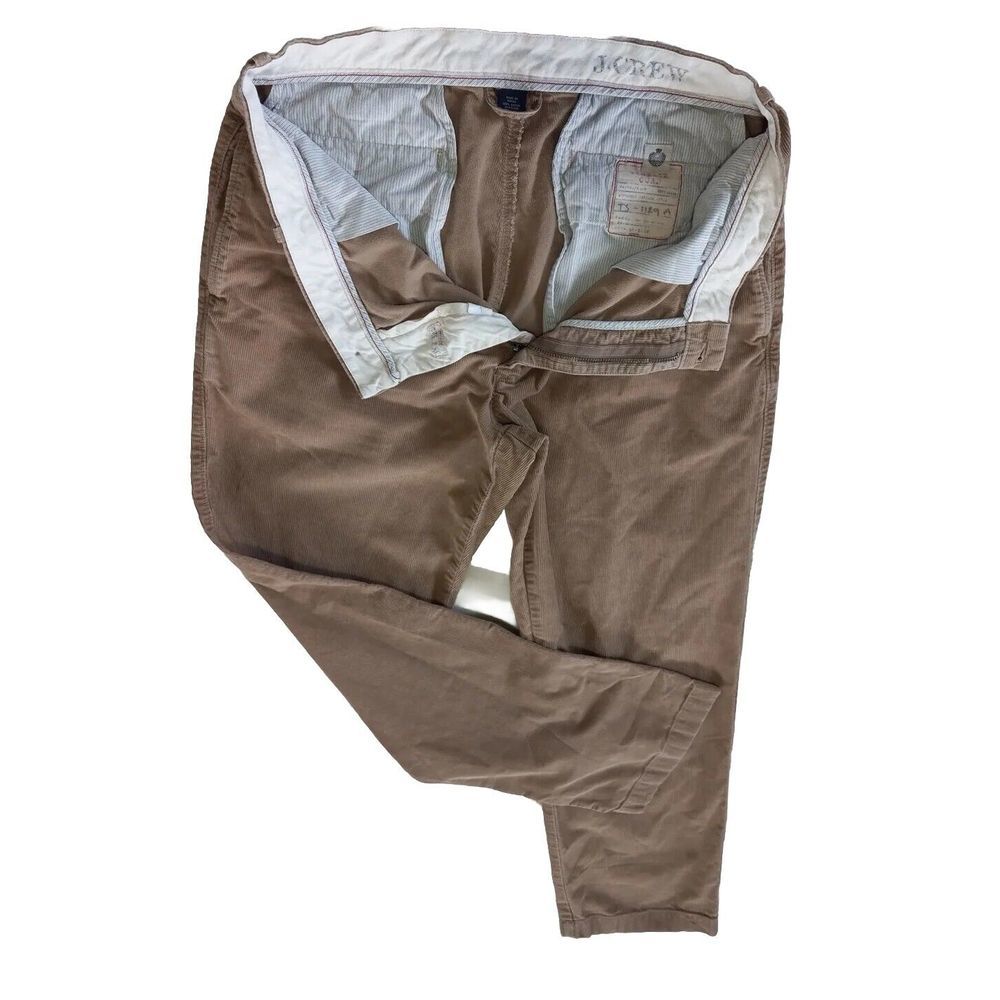J CREW Men's Corduroy Straight Fit Pants 38X30 Golden Brown‎